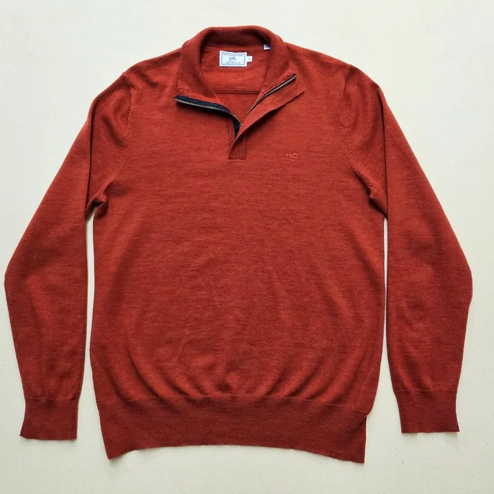 Southern Tide Wool Blend Skipjack Quarter Zip M